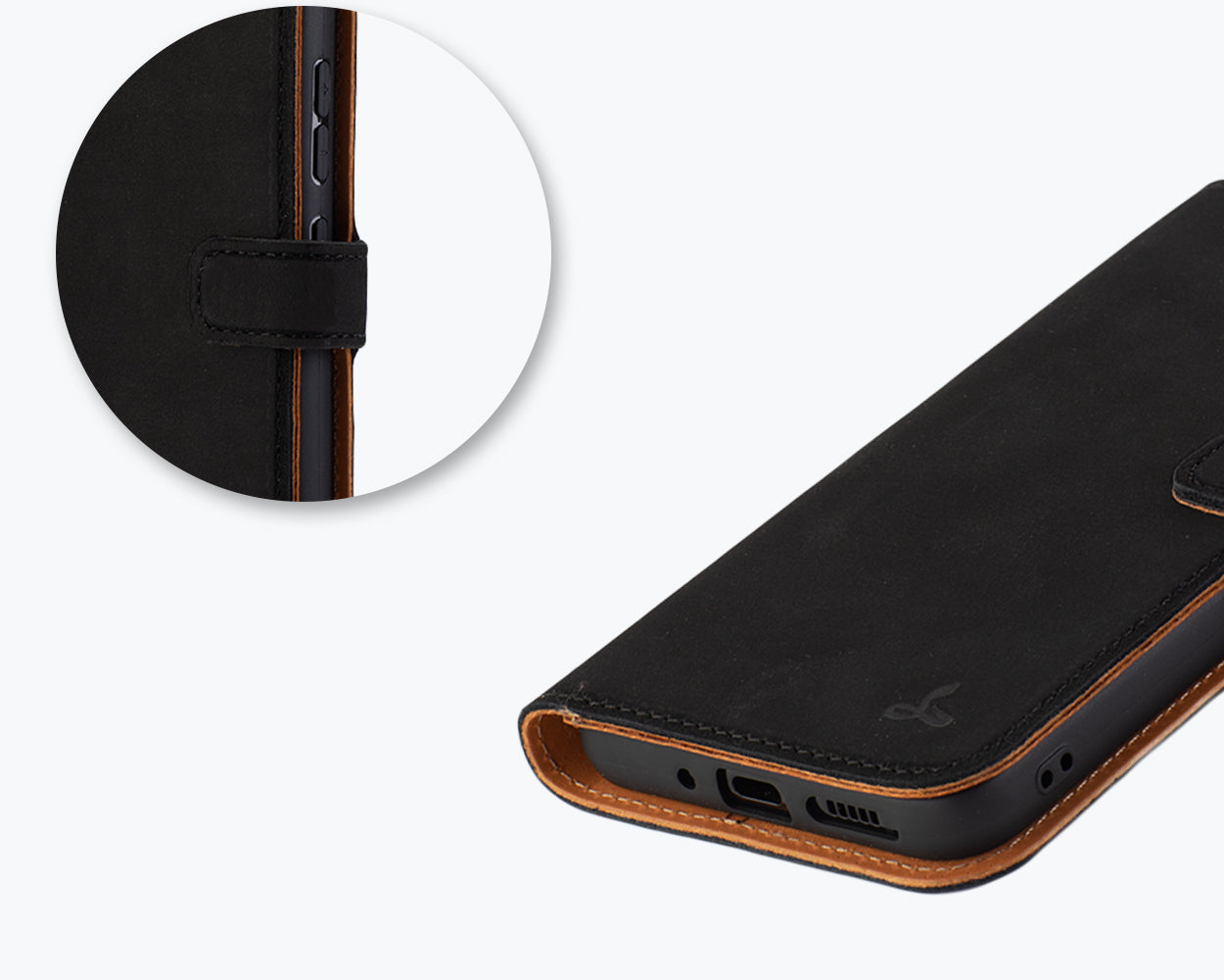 Étui portefeuille en cuir vintage - Samsung Galaxy A54