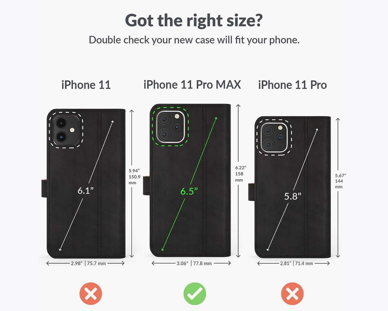 Étui portefeuille en cuir vintage - Apple iPhone 11 Pro Max