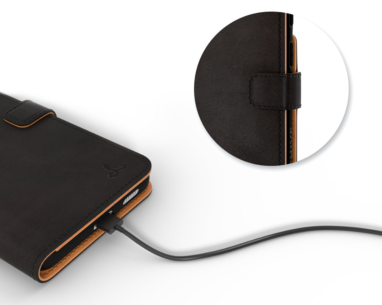 Étui portefeuille en cuir vintage - Samsung Galaxy S21 FE