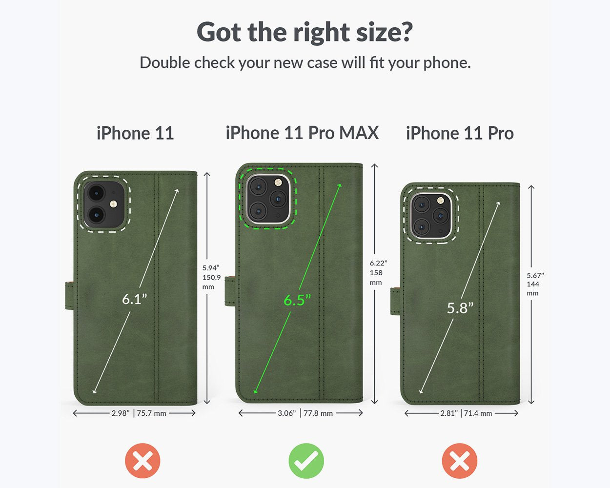 Étui portefeuille en cuir vintage - Apple iPhone 11 Pro Max