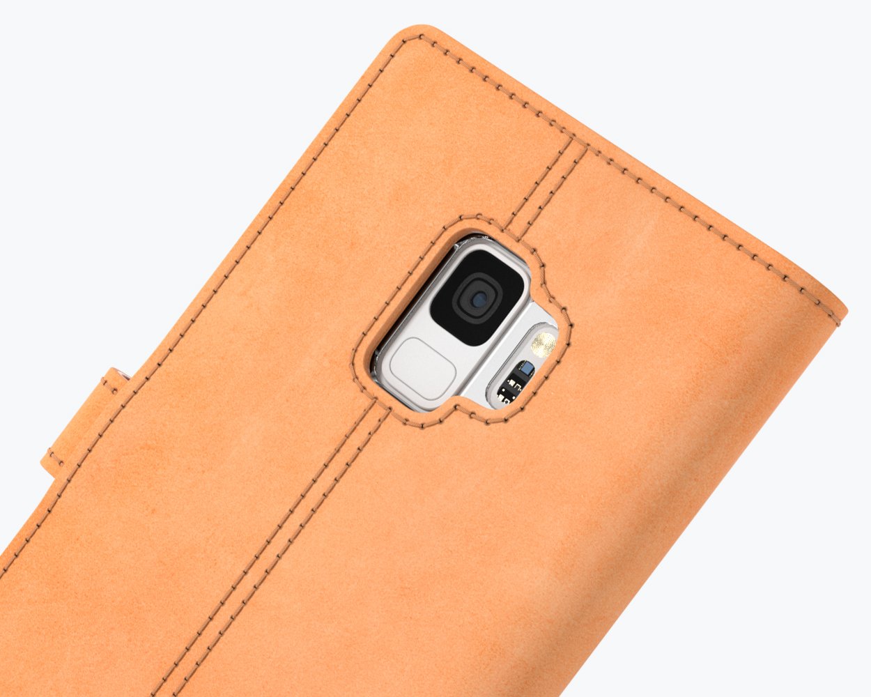 Étui portefeuille en cuir vintage - Samsung Galaxy S9