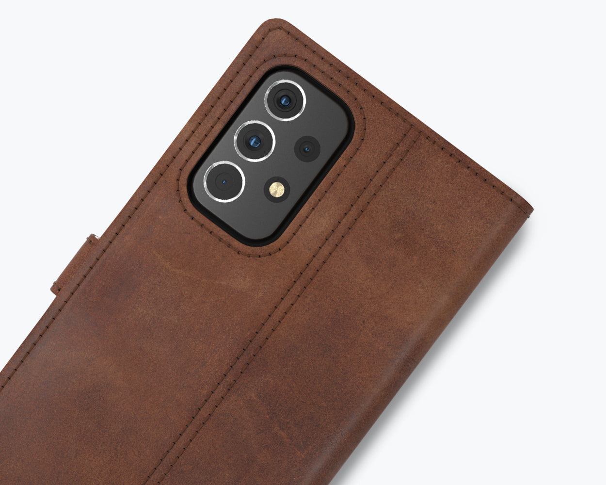 Étui portefeuille en cuir vintage - Samsung Galaxy A53
