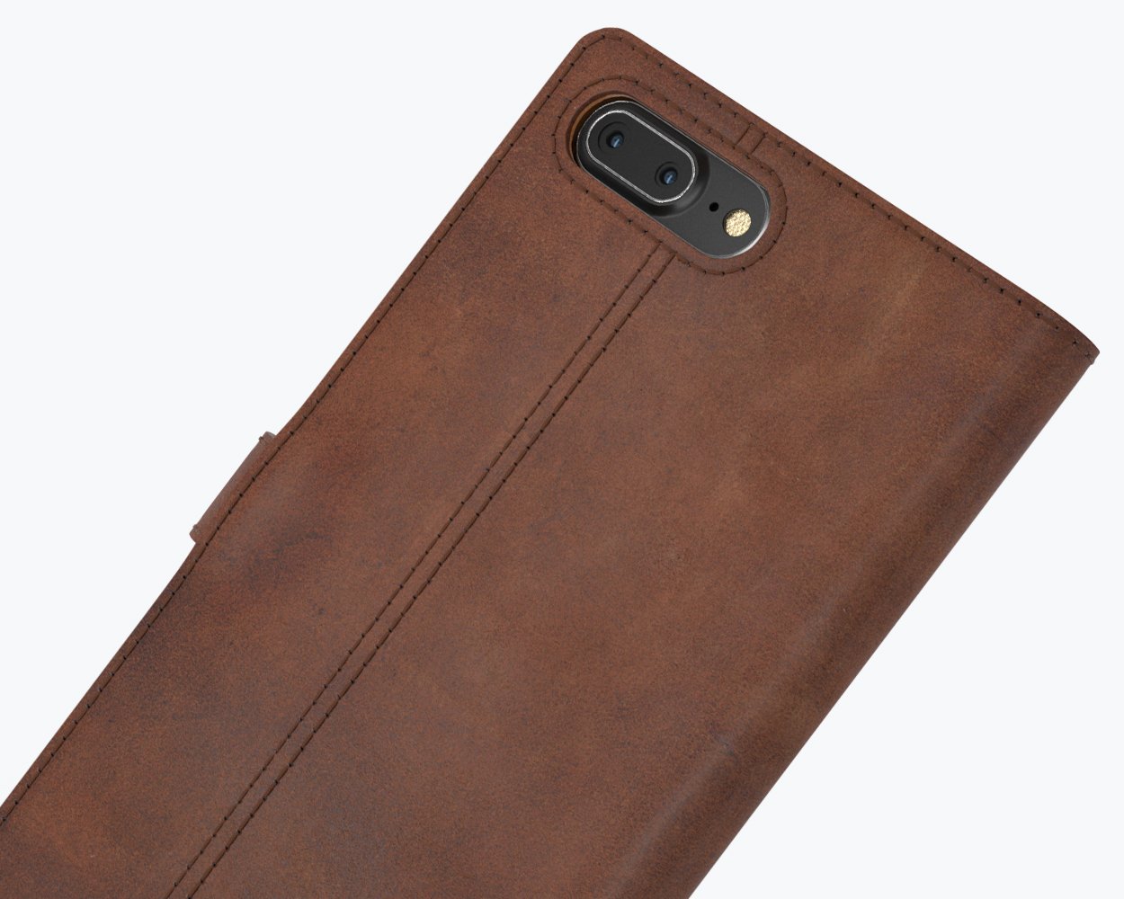 Étui portefeuille en cuir vintage - Apple iPhone 8 Plus