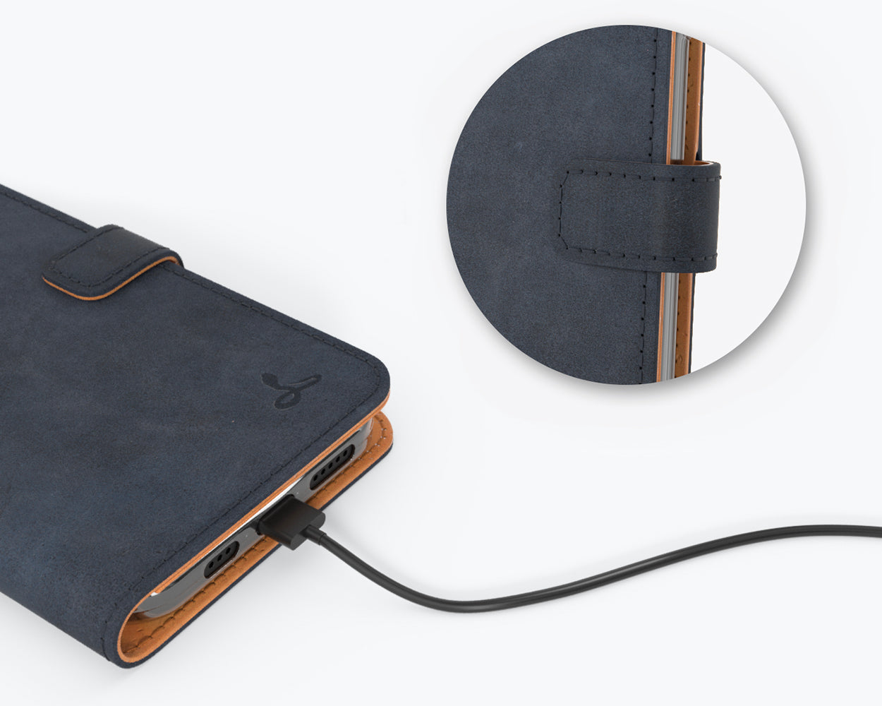 Étui portefeuille en cuir vintage - Apple iPhone 12 Mini