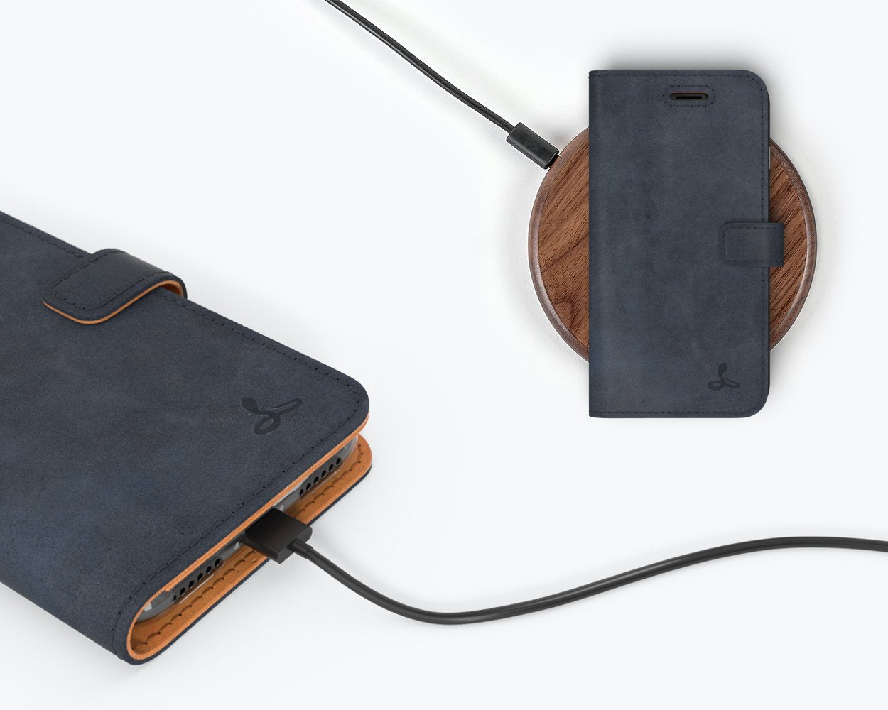 Étui portefeuille en cuir vintage - Apple iPhone 7