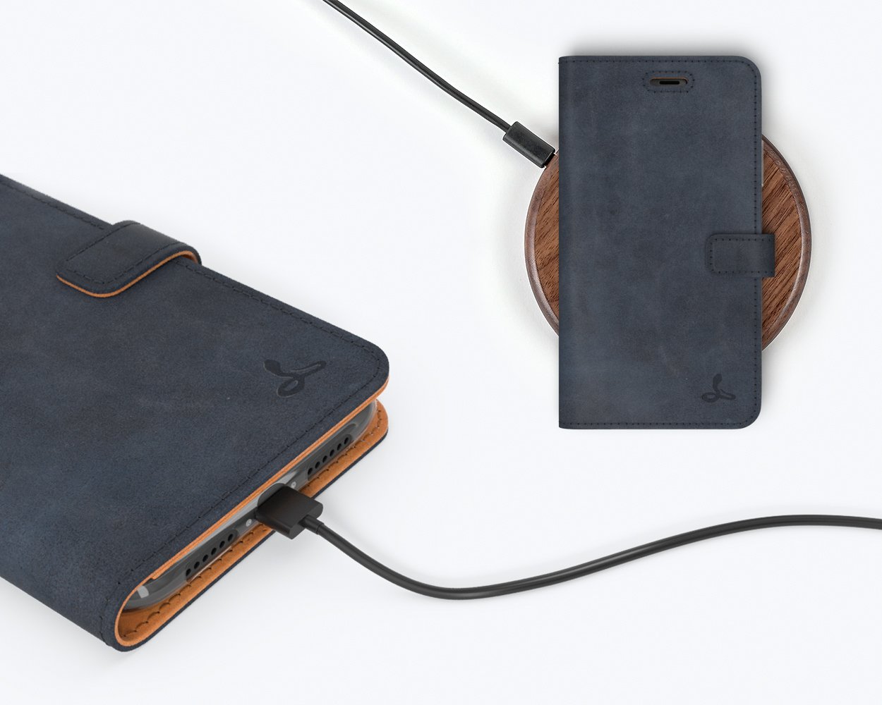 Étui portefeuille en cuir vintage - Apple iPhone 11