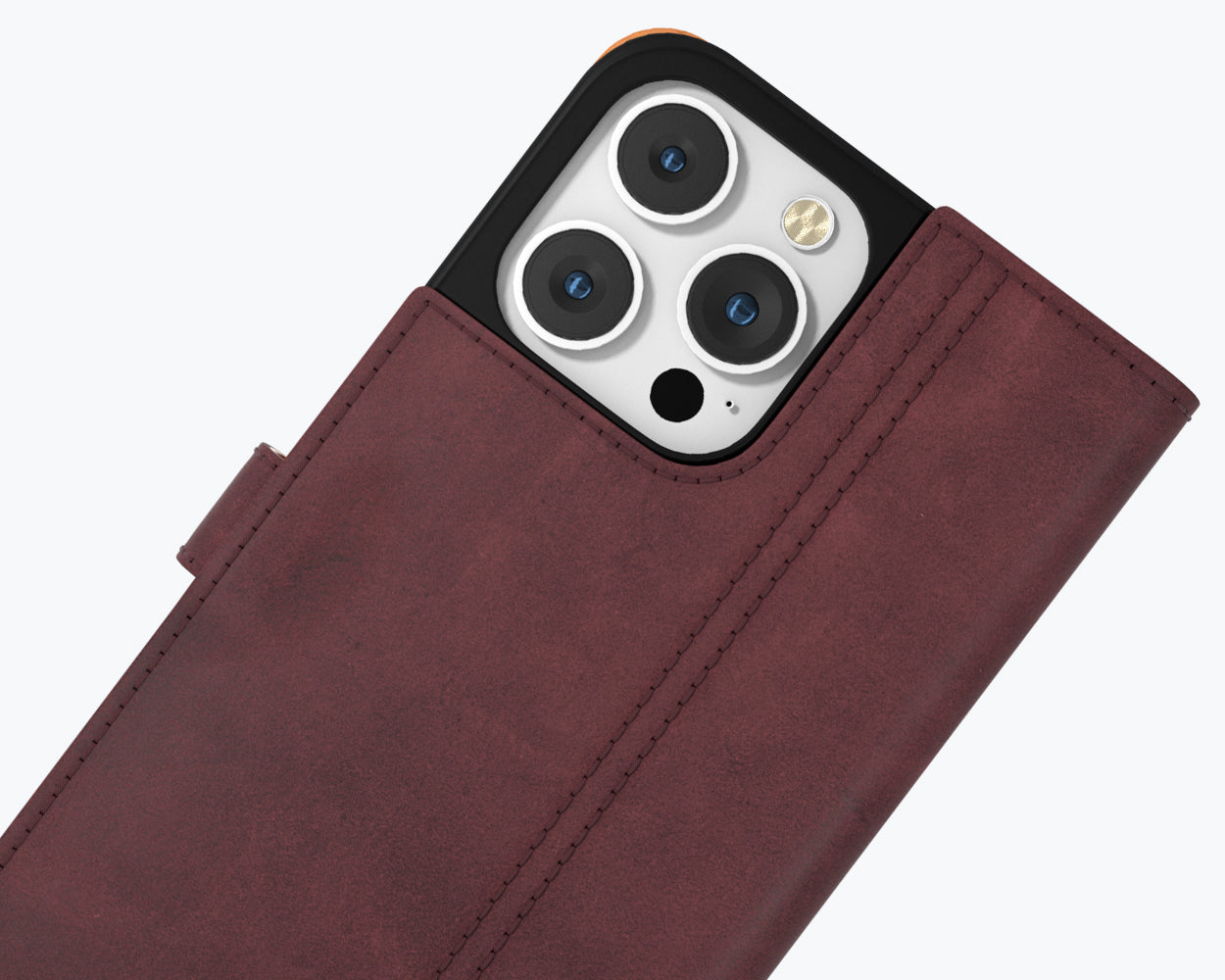 Étui portefeuille en cuir vintage - Apple iPhone 14 Pro Max