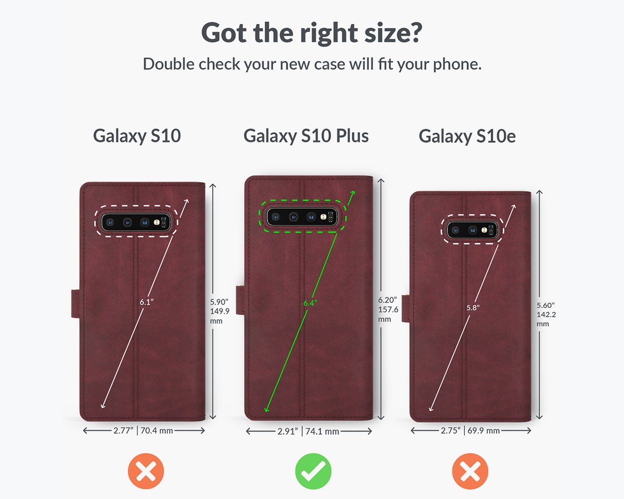 Étui portefeuille en cuir vintage - Samsung Galaxy S10 Plus